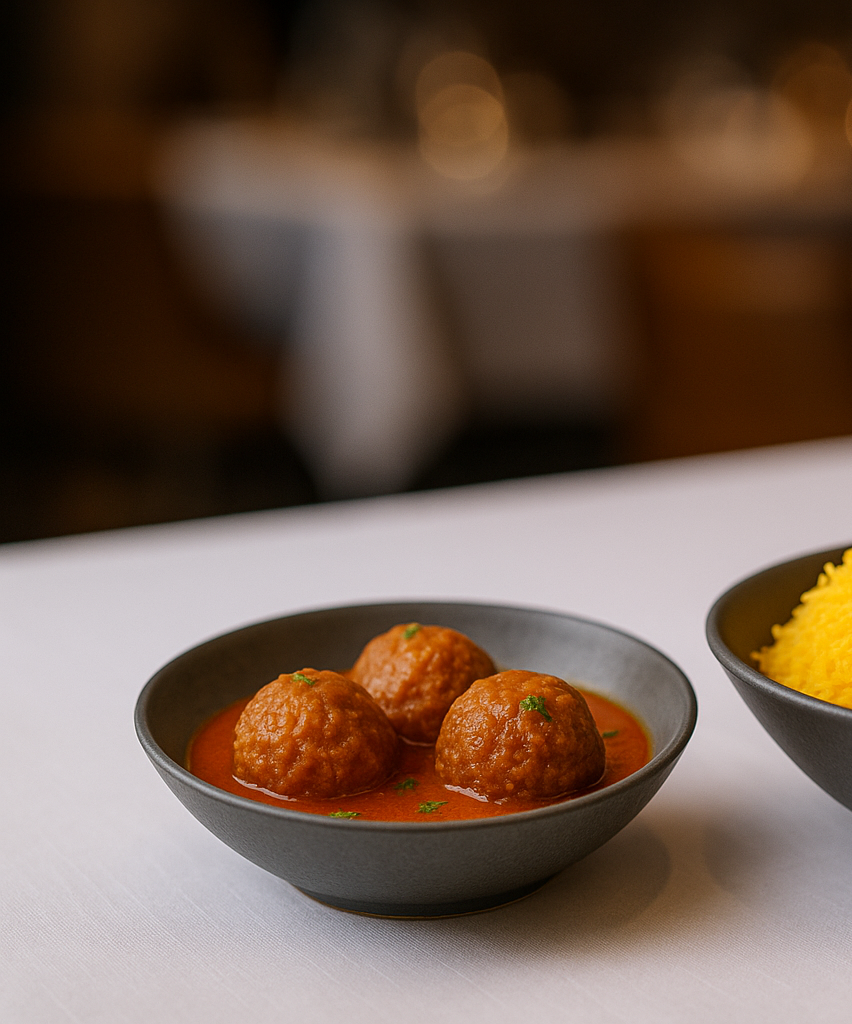 Palaw Kofta, boulettes en sauce tomate